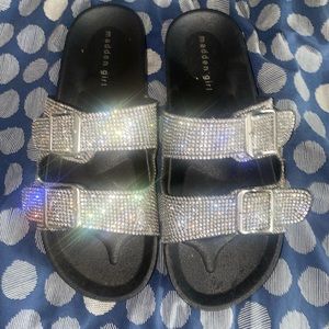 steve madden birkenstock style rhinestone slides